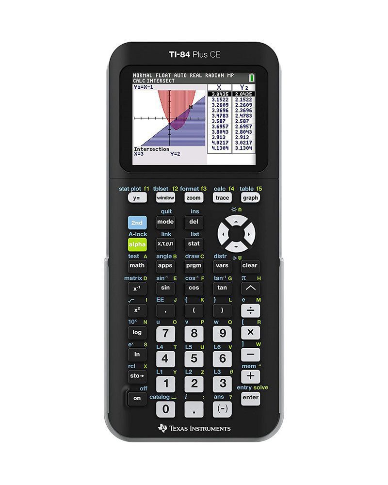 TI-84 Plus CE-T Python Color Graphing Calculator.